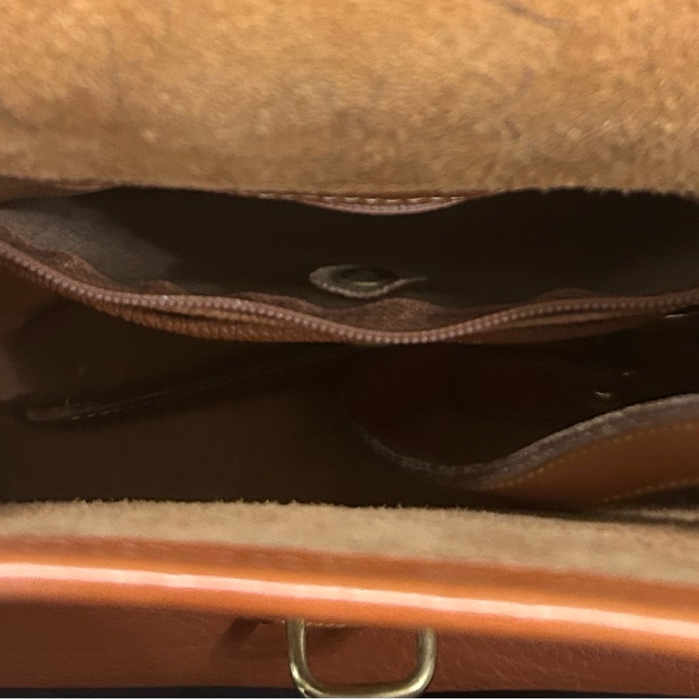 Dooney & Bourke Pebble Leather Messenger in Cognac Brown - Picture 5 of 8